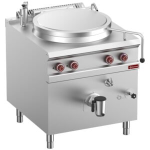 Marmite électrique, cuve 150 lit. chauffage indirect, sur meuble (E9/M15I8-N)