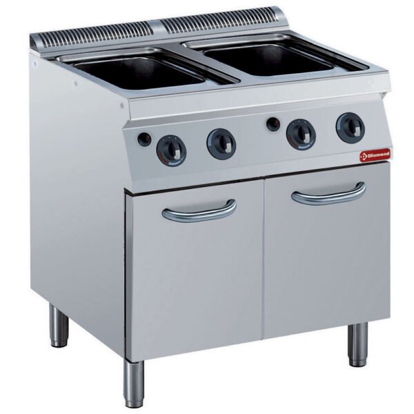 Cuiseur à pâtes gaz, 2x 24,5 litres, sur armoire (sans paniers) (G17/CPA8-N)