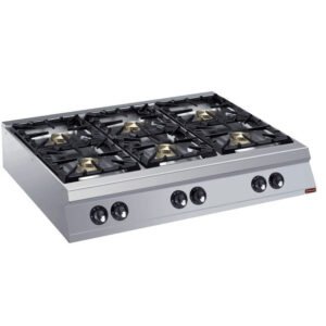 Cuisinière 6 feux vifs gaz -TOP- "POWERFUL" (G22/6B12TPW-N)