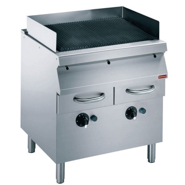 Grill vapeur, grille en fonte, sur piétement (G22/GPLP8-NE)