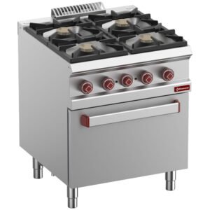 Fourneau 4 feux vifs gaz, four électrique GN 2/1 (G7/4BFE7-N)