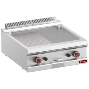 Plaque de cuisson gaz 1/2 lisse 1/2 rainurée, module 1/1 -Top- (G7/PM7T-N)