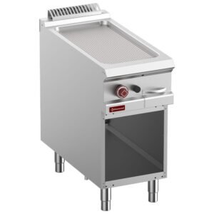 Plaque de cuisson rainurée gaz module 1/2, armoire ouverte (G9/PRA4-N)
