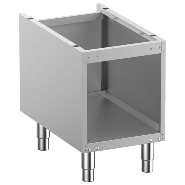 Soubassement ouvert, sur pieds inox réglables (N7/BA4-RN)