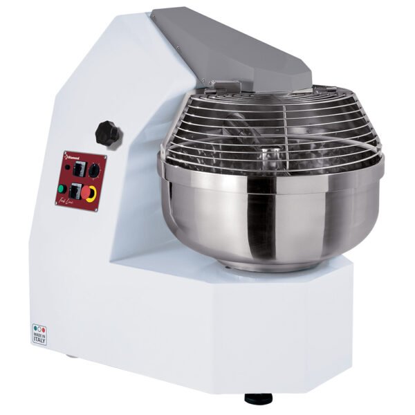 Pétrins à fourche 60 Kg. 2 vit. - Timer, 2 roues + 2 vérins  (PBR-60/T2V)