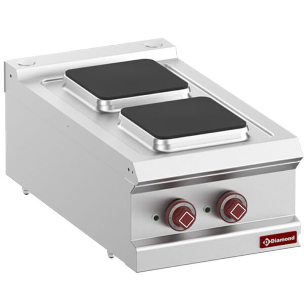 Cuisinière électrique 2 plaques carrées -Top- (E7/2PQ4T-N)