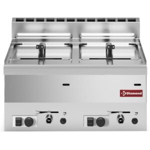 Friteuse gaz, 2 cuves 8 litres -Top- (G60/F16-6T-N)