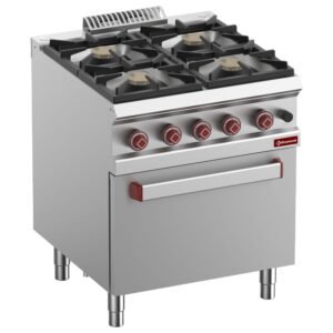 Fourneau 4 feux vif, four gaz GN 2/1 (G7/4BF7-N)