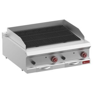 Grill pierre de lave, module 1/1, grille en fonte "double face"-Top- (G7/GPL8T-ZN)