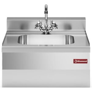 Evier 400x400xh200, avec robinet mélangeur et siphon (N60/LV6T-N)