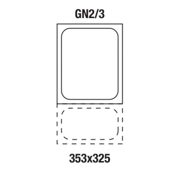 Bac inox h. 40mm gastronorm - cap. 3,1l. (2/3-40) – Image 2