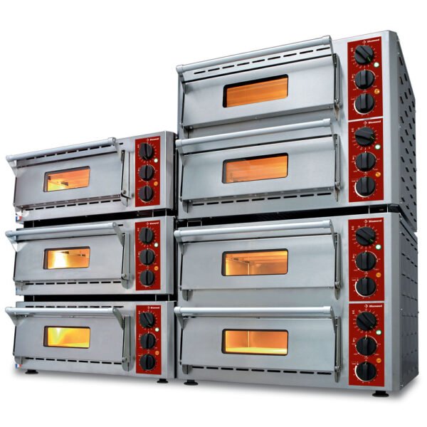 Four électrique pizzas, 2 chambres (3+3 kW) 430x430xh100 mm (PIZZA-QUICK/43-2C) – Image 2
