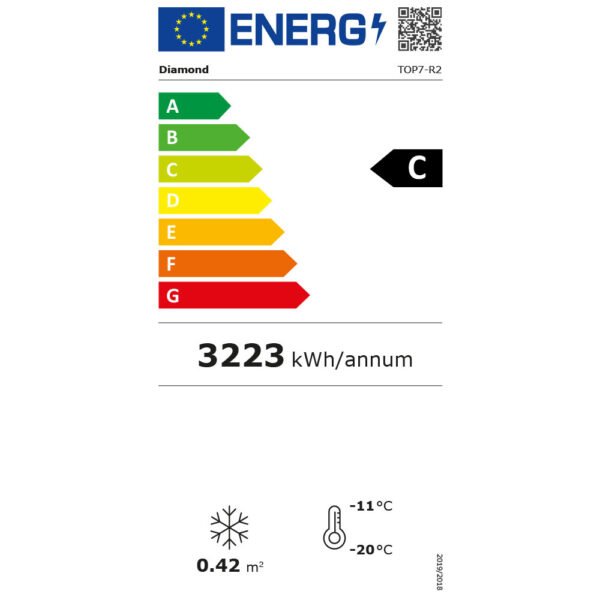 Comptoir présentoir pour crème glacée, 7 bacs  (TOP7-R2) – Image 2