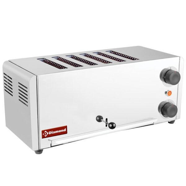 Toaster (grille-pain) électrique 6 tranches - Acier inox. (D6GP-XP)