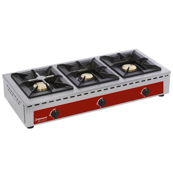 Réchaud de table - 3 feux vifs (7+5+7 kW) (RF3G/Q)