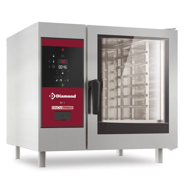 Four électrique vapeur directe et convection, 6x GN 1/1+Cleaning (SDE/XC-06)