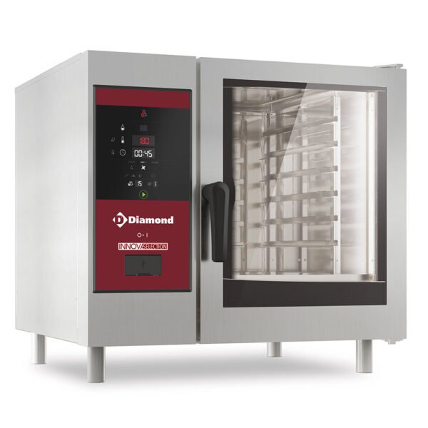 Four gaz vapeur directe et convection, 6x GN 1/1+Cleaning (SDG/XC-06)