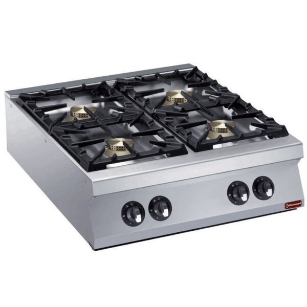 Cuisinière 4 feux vifs gaz -TOP- "POWERFUL"  (G22/4B8TPW-N)