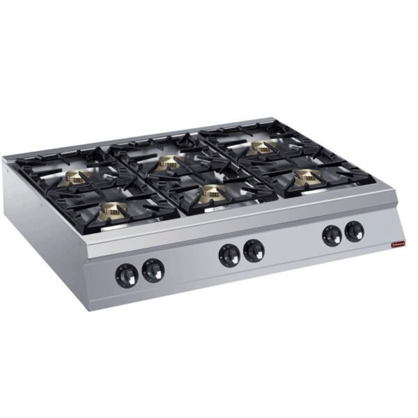 Cuisinière 6 feux vifs gaz -TOP-  (G22/6B12T-N)
