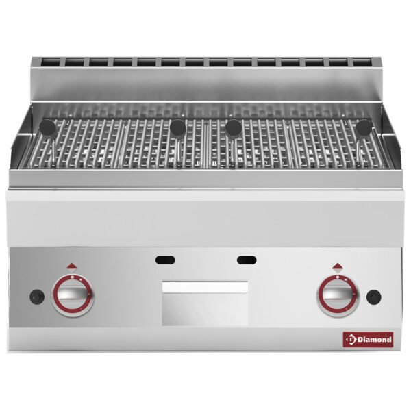 Grill pierre de lave gaz, grille de cuisson en fonte -Top-  (G65/GPL7T-N)