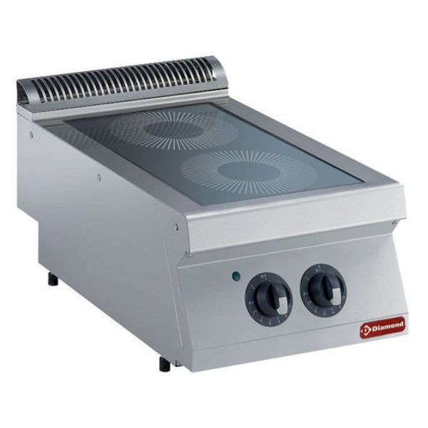Cuisinière électrique vitrocéramique, 2 zones -TOP- (E17/2VC4T-230/3--N)