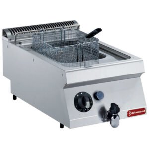 Friteuse gaz, cuve en "Y" 7 litres, brûleurs extérieurs -TOP- (G17/F74T-N)