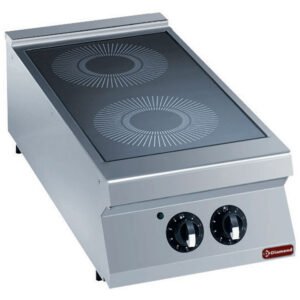 Cuisinière électrique vitrocéramique 2 zones (-TOP- E22/2VC4T-N)