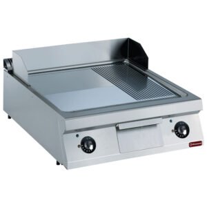 Plaque de cuisson électrique, 2/3 lisse et 1/3 rainurée -TOP- (E22/PM8T-NE)