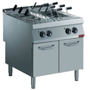 Cuiseur à pâtes électrique 2 cuves GN 1/1 sur meuble (E22/CPA8-230/3--N)