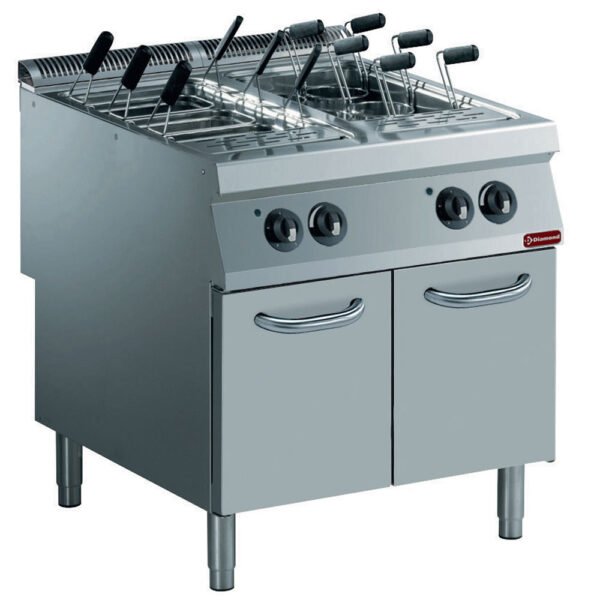 Cuiseur à pâtes électrique, 2 cuves GN 1/1, sur meuble (sans paniers) (E22/CPA8-N)