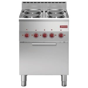 Fourneau 4 plaques et four convection électrique GN 2/3 (E60/4PFV6-230/3-N)