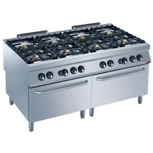 Fourneau gaz 8 feux vifs, 2 fours gaz GN 2/1 (G22/8BF16-N)