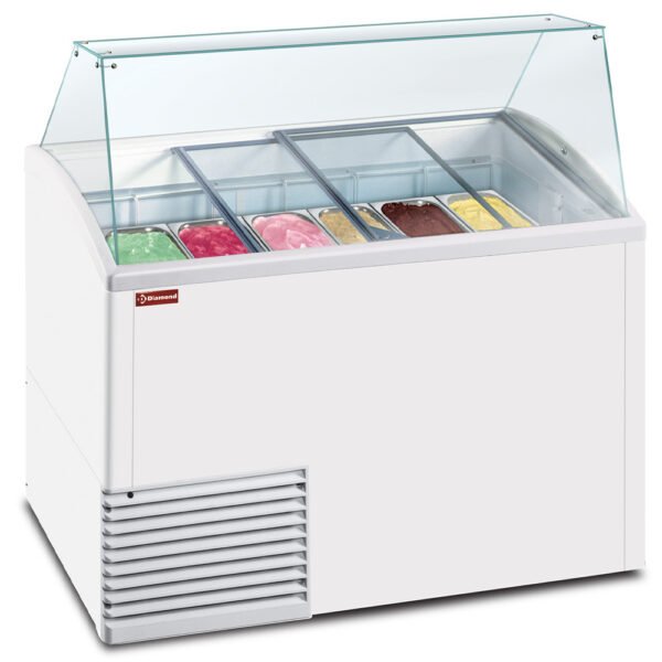 Comptoir présentoir pour crème glacée, 10 bacs (BIG-EXPO/LUX-R2)