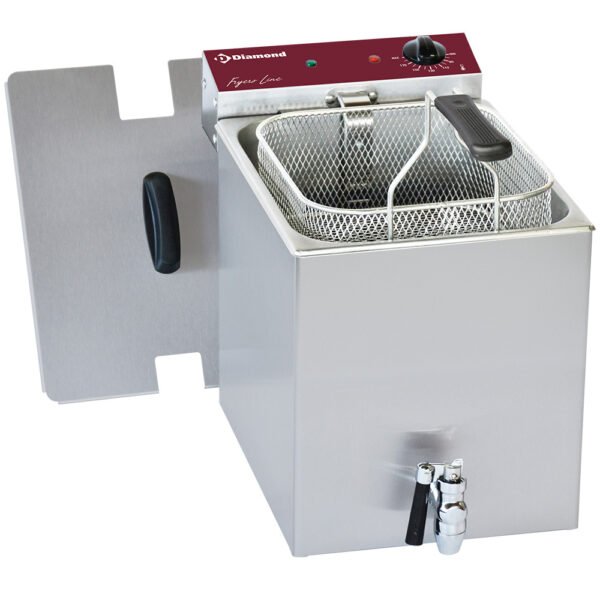 Friteuse électrique.de table 8 Lit.+ robinet de vidange (F8E/D1)