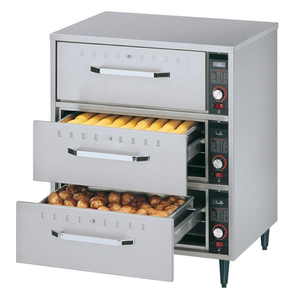 Chauffe-aliments à poser, 3 tiroirs (GN 1/1 - 150 mm),(DDW-3)