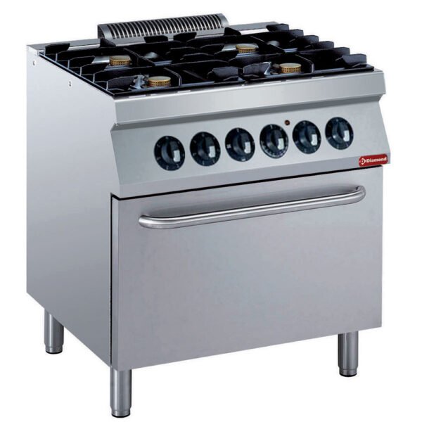 Founeau 4 feux 5,5 kW, four électrique GN 2/1 (G17/4BFE8-N)