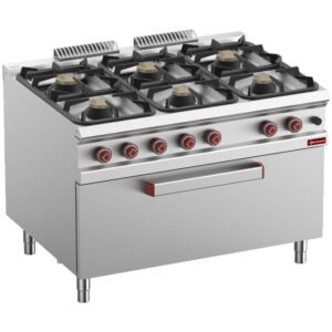 Fourneau 6 feux sur MAXI four gaz (G9/6BFM12-N)