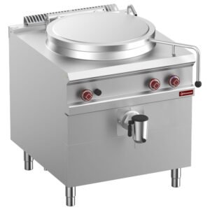 Marmite gaz, cuve 100 lit. chauffage direct, sur meuble (G9/M10D8-N)