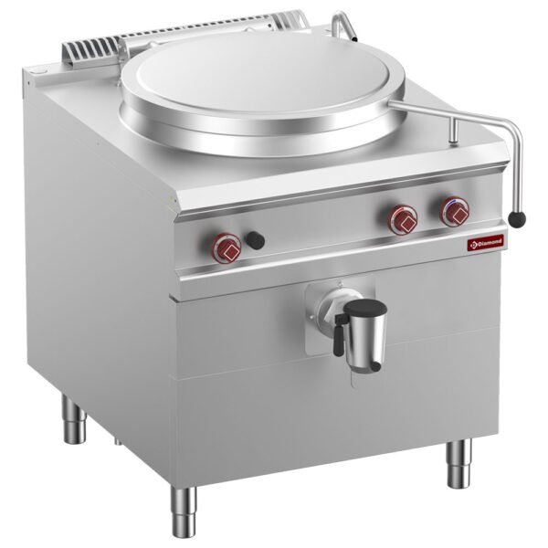Marmite gaz, cuve 100 lit. chauffage direct, sur meuble (G9/M10D8-N)