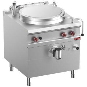 Marmite gaz, cuve 100 lit. chauffage indirect, sur meuble (G9/M10I8-N)