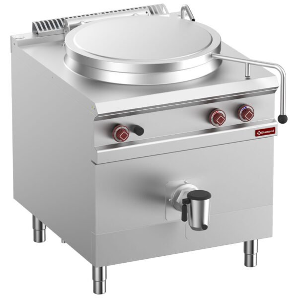 Marmite gaz, cuve 150 lit. chauffage direct, sur meuble (G9/M15D8-N)