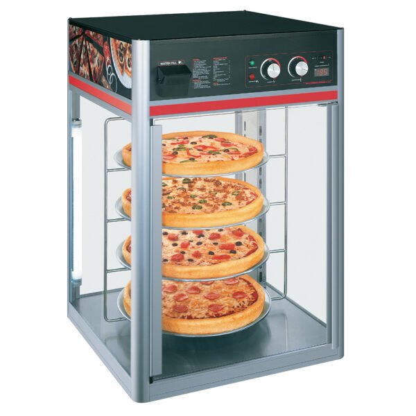 Vitrine chauffante à poser, 4 grilles rotatives (DLVM-1)