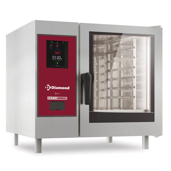 Four électrique "TOUCH" vapeur directe/convection 6x GN 1/1 + Cleaning (SDET/XC-06-230V/3-)