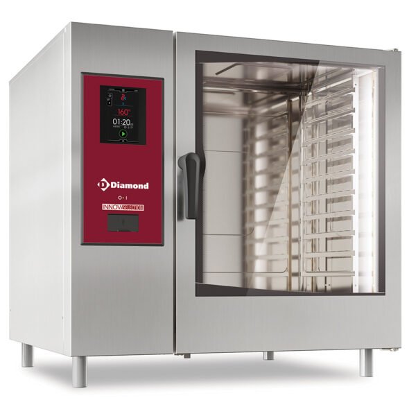 Four électrique "TOUCH" vapeur directe/ convection 12x GN2/1+ Cleaning (SDET/XC-12-230V/3-)