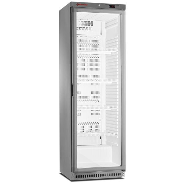 Armoire frigorifique, vitrée, ventilée, 400 Lit. acier inox (PFV402-R6X/G)