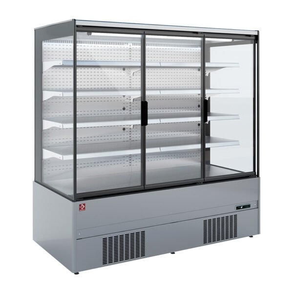 Meuble mural réfrigéré, libre-service, portes battantes - FULL INOX (QML20-HX)