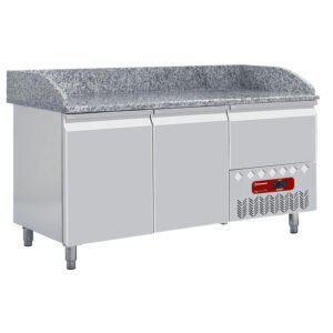 Table frigo 2 portes 600x400, 1 tiroir neutre (4x bacs 600x400) (TP23/P9)