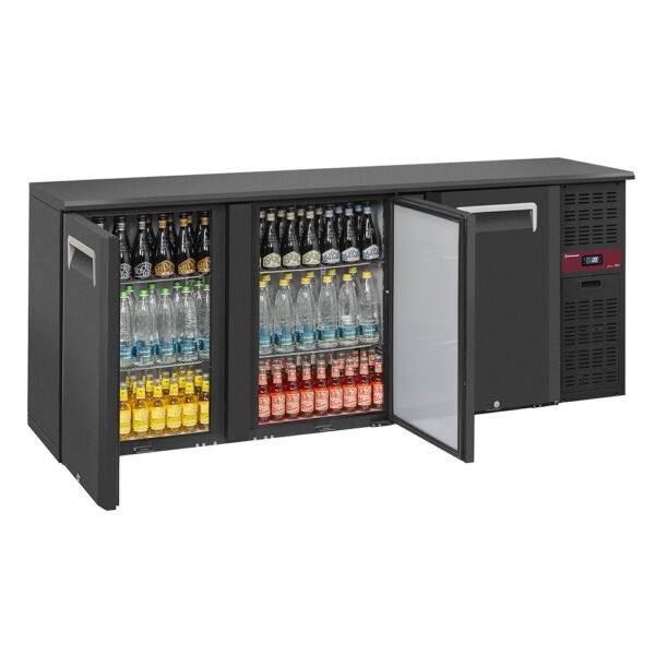 Refroidisseur de bouteilles 3 portes, 500 litres, pieds réglables (RLB3-3P) – Image 2