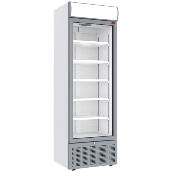 Vitrine ventilée positive 494 litres BLANCHE avec caisson lumineux (CLP52-SW)