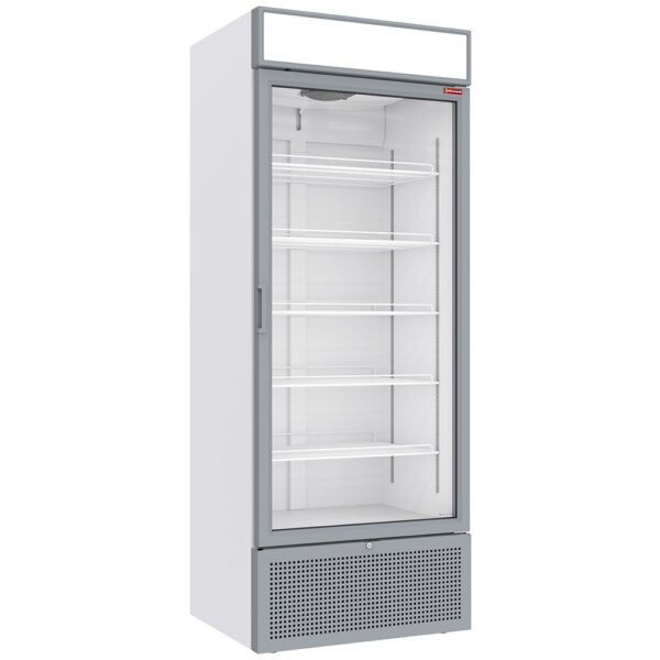 Vitrine ventilée positive 715 litres BLANCHE avec caisson lumineux (CLP72-SW)